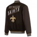 Кофта на молнии New Orleans Saints JH Design Black Twill
