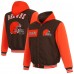 Куртка Толстовка Cleveland Browns JH Design Brown Fleece Куртка Толстовка Cleveland Browns JH Design Brown Fleece