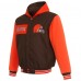 Куртка Толстовка Cleveland Browns JH Design Brown Fleece