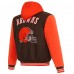 Куртка Толстовка Cleveland Browns JH Design Brown Fleece