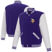 Minnesota Vikings JH Design Wool Full-Zip Jacket - Purple