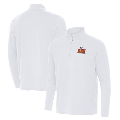 Кофта с молнией Antigua Super Bowl LIX Intent - White