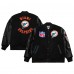 Miami Dolphins Mitchell & Ness Black Blackout Collection Vintage Logo Full-Snap Varsity Jacket Miami Dolphins Mitchell & Ness Black Blackout Collection Vintage Logo Full-Snap Varsity Jacket