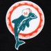 Miami Dolphins Mitchell & Ness Black Blackout Collection Vintage Logo Full-Snap Varsity Jacket