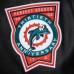 Miami Dolphins Mitchell & Ness Black Blackout Collection Vintage Logo Full-Snap Varsity Jacket