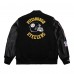 Pittsburgh Steelers Mitchell & Ness Black Blackout Collection Vintage Logo Full-Snap Varsity Jacket