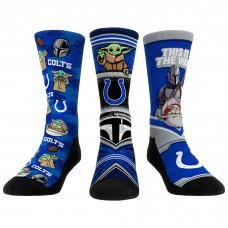 Unisex Indianapolis Colts Rock Em Socks 3-Pack Mandalorian Crew Socks