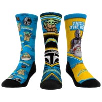 Unisex Los Angeles Chargers Rock Em Socks 3-Pack Mandalorian Crew Socks