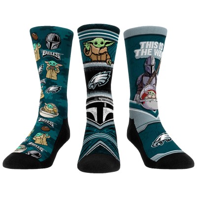 Три пары носков Philadelphia Eagles Rock Em Socks Unisex Mandalorian