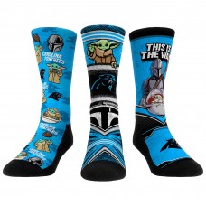 Unisex Carolina Panthers Rock Em Socks 3-Pack Mandalorian Crew Socks