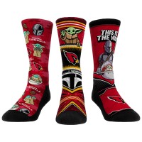 Unisex Arizona Cardinals Rock Em Socks 3-Pack Mandalorian Crew Socks