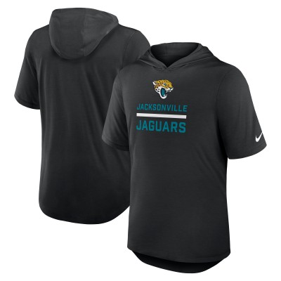 Jacksonville Jaguars Nike Black Lockup Tri-Blend Hoodie T-Shirt