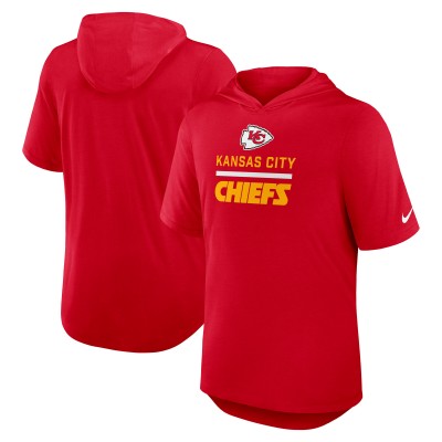 Kansas City Chiefs Nike Red Lockup Tri-Blend Hoodie T-Shirt