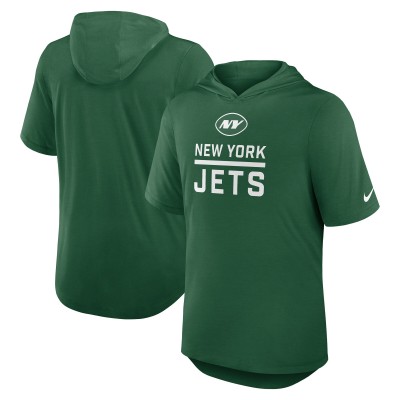New York Jets Nike Green Lockup Tri-Blend Hoodie T-Shirt