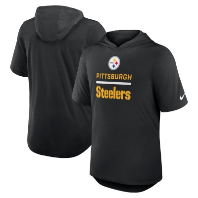Толстовка Футболка Pittsburgh Steelers Nike Black Lockup Tri-Blend