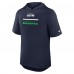 Seattle Seahawks Nike College Navy Lockup Tri-Blend Hoodie T-Shirt