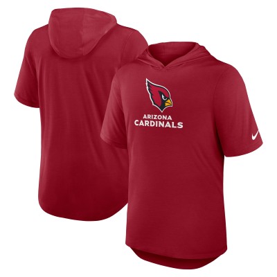 Arizona Cardinals Nike Cardinal Lockup Tri-Blend Hoodie T-Shirt