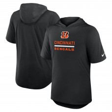 Cincinnati Bengals Nike Black Lockup Tri-Blend Hoodie T-Shirt