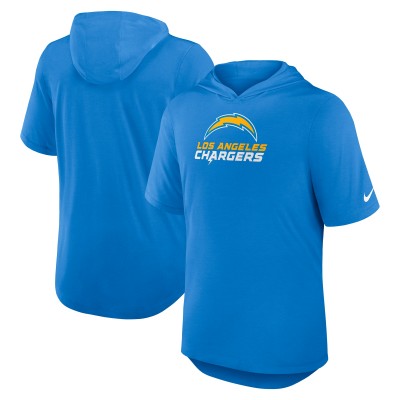 Los Angeles Chargers Nike Powder Blue Lockup Tri-Blend Hoodie T-Shirt