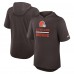 Футболка с капюшоном Cleveland Browns Nike Brown Lockup Tri-Blend Футболка с капюшоном Cleveland Browns Nike Brown Lockup Tri-Blend