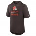 Футболка с капюшоном Cleveland Browns Nike Brown Lockup Tri-Blend