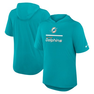 Толстовка Футболка Miami Dolphins Nike Aqua Lockup Tri-Blend