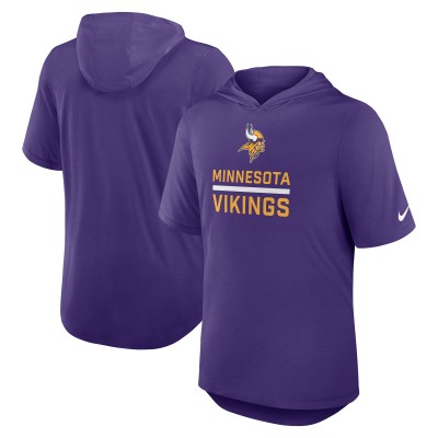 Minnesota Vikings Nike Purple Lockup Tri-Blend Hoodie T-Shirt