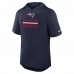 New England Patriots Nike Navy Lockup Tri-Blend Hoodie T-Shirt