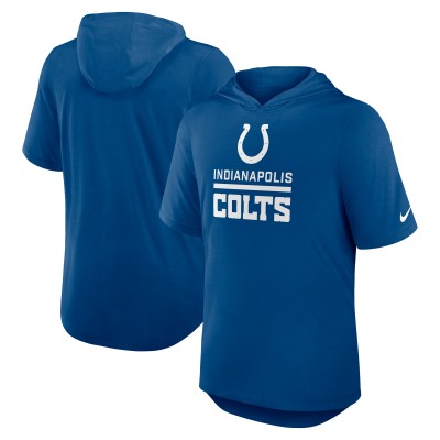 Indianapolis Colts Nike Royal Lockup Tri-Blend Hoodie T-Shirt