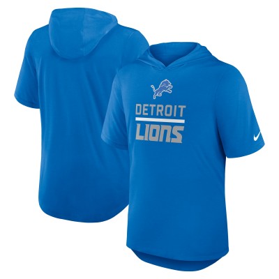 Футболка с капюшоном Detroit Lions Nike Blue Lockup Tri-Blend
