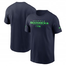 Футболка Seattle Seahawks Nike College Navy Sideline Performance