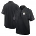 Футболка на короткой молнии Pittsburgh Steelers Nike Black Sideline Performance Coach