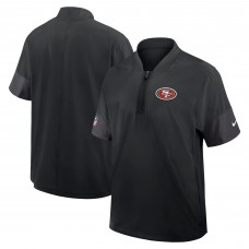 Футболка на короткой молнии San Francisco 49ers Nike Black Sideline Performance Coach