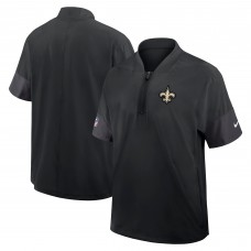 Футболка на молнии New Orleans Saints Nike Black Sideline Performance Coach