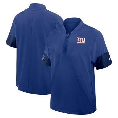 Футболка на короткой молнии New York Giants Nike Royal Sideline Performance Coach
