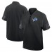 Футболка на короткой молнии Detroit Lions Nike Black Sideline Performance Coach