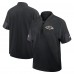 Футболка на короткой молнии Baltimore Ravens Nike Black Sideline Short Sleeve Performance Coach