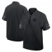Футболка на короткой молнии Carolina Panthers Nike Black Sideline Short Sleeve Performance Coach Футболка на короткой молнии Carolina Panthers Nike Black Sideline Short Sleeve Performance Coach