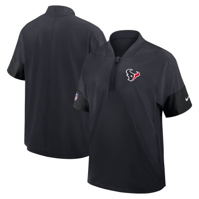 Футболка на короткой молнии Houston Texans Nike Navy Sideline Performance Coach