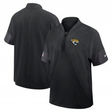 Jacksonville Jaguars Nike Black Sideline Short Sleeve Quarter-Zip Coach Jacket