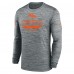 Футболка с длинным рукавом Denver Broncos Nike Gray Sideline Velocity Performance