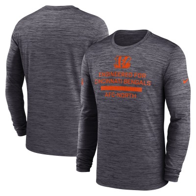 Cincinnati Bengals Nike Black Sideline Velocity Performance Long Sleeve T-Shirt