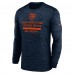 Футболка с длинным рукавом Chicago Bears Nike Navy Sideline Velocity Performance