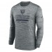 Футболка с длинным рукавом Chicago Bears Nike Gray Sideline Velocity Performance