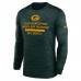 Футболка с длинным рукавом Green Bay Packers Nike Green Sideline Velocity Performance