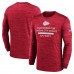 Kansas City Chiefs Nike Red Sideline Velocity Performance Long Sleeve T-Shirt