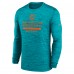 Футболка с длинным рукавом Miami Dolphins Nike Aqua Sideline Velocity Performance