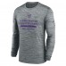Minnesota Vikings Nike Gray Sideline Velocity Performance Long Sleeve T-Shirt