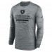 Las Vegas Raiders Nike Gray Sideline Velocity Performance Long Sleeve T-Shirt