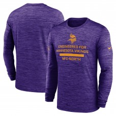 Minnesota Vikings Nike Purple Sideline Velocity Performance Long Sleeve T-Shirt